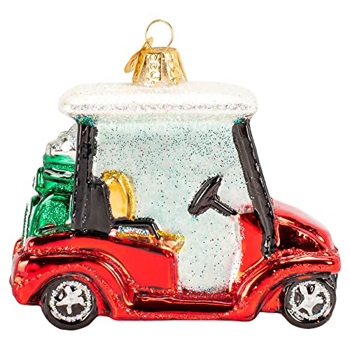 Old World Christmas Christbaumschmuck mit Golfwagen-Motiv, aus Glas von Old World Christmas