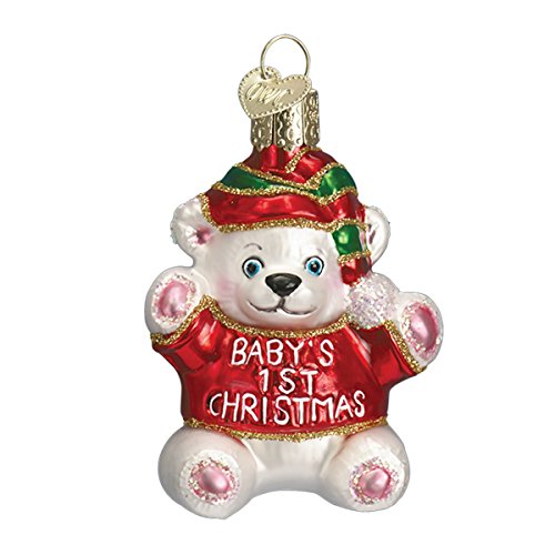 Old World Christmas Collection Glasgeblasene Ornamente für Weihnachtsbaum Baby 1 von Old World Christmas