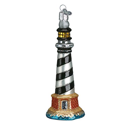 Old World Christmas Collection Glasornamente für Weihnachtsbaumumhang Hatteras Leuchtturm von Old World Christmas