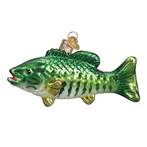 Old World Christmas Fish Collection Glasornamente für Weihnachtsbaum, kleine Mundbarsche von Old World Christmas
