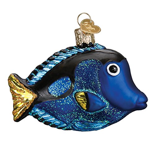 Old World Christmas Fish Collection Glasornamente für Weihnachtsbaum, pazifisch blau von Old World Christmas