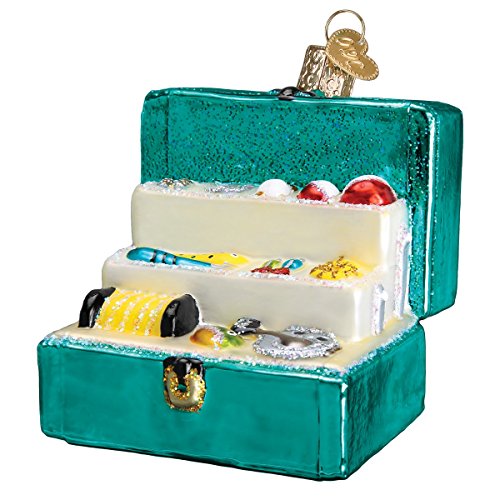 Old World Christmas Fisherman Collection Glas-Ornamente für Weihnachtsbaum-Angelbox von Old World Christmas