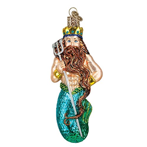 Old World Christmas Ornamente: Meeres- und Wassertiere, geblasene Glasornamente für Weihnachtsbaum, Neptun von Old World Christmas