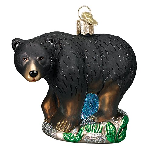 Old World Christmas Ornamente: Wildtiere Glas geblasene Ornamente für Weihnachtsbaum, schwarzer Bär von Old World Christmas