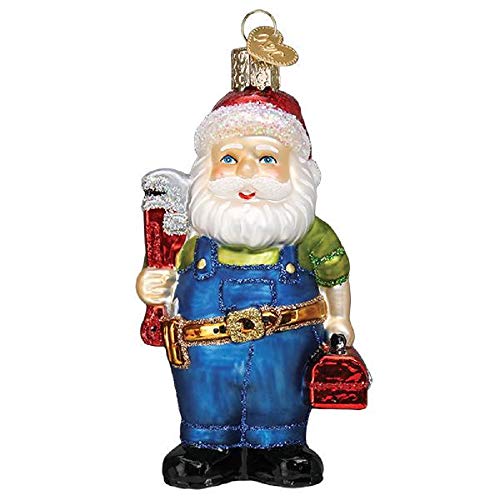 Old World Christmas Ornaments Handyman Weihnachtsmann Glas geblasen Ornamente für Weihnachtsbaum von Old World Christmas