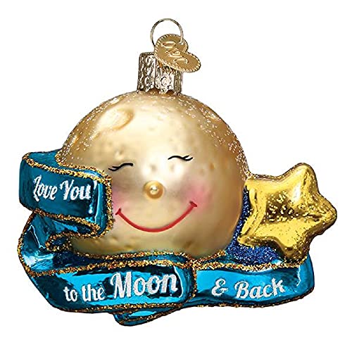 Old World Christmas Ornaments Love You to The Moon & Back Glasornamente für Weihnachtsbaum von Old World Christmas