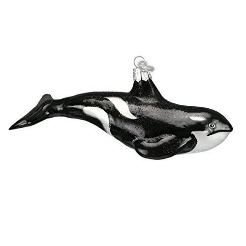 Old World Christmas Ornaments Orca Wal Glas geblasene Ornamente für Weihnachtsbaum von Old World Christmas