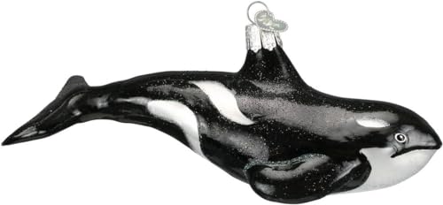 Old World Christmas Ornaments Orca Wal Glas geblasene Ornamente für Weihnachtsbaum von Old World Christmas