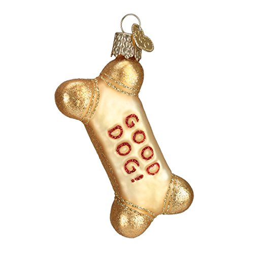 Old World Christmas Weihnachtsbaumschmuck Hunde- und Haustierzubehör aus Glas, geblasen Hundekekse 2.750 braun von Old World Christmas