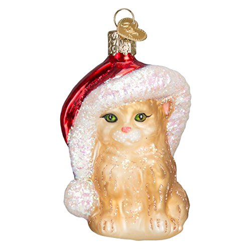 Old World Christmas Weihnachtsmann-Kätzchen, Glasgeblasene Ornamente für den Weihnachtsbaum von Old World Christmas