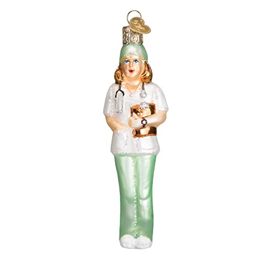 Old World Christmas Werkzeug geblasene Ornamente für Weihnachtsbaum Krankenschwester Glas von Old World Christmas