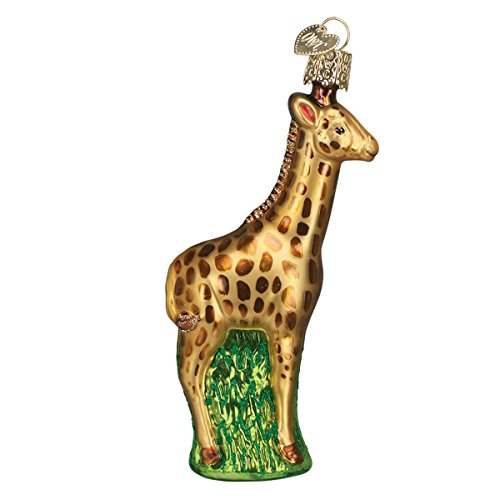 Old World Christmas Zoo und Wildtiere, Glasornamente für Weihnachtsbaum, Baby-Giraffe von Old World Christmas