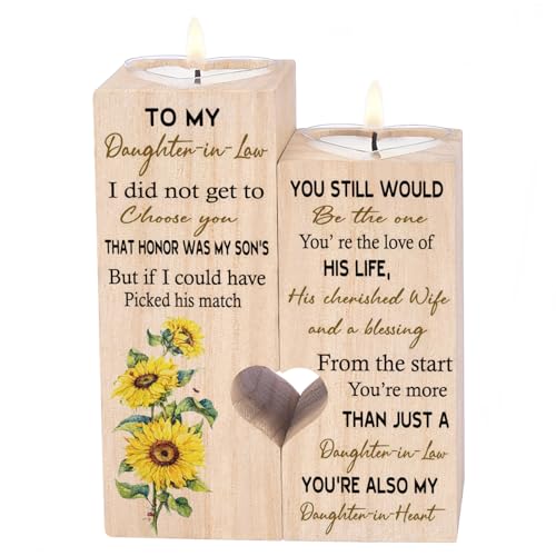 Schwiegertochter Geschenke, Kerzenständer - You're more than just a Daughter-in-Law, You're also my Daughter-in-heart, Christmas Birthday Gift for Daughter-in-law von Old times