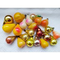 Obst Und Gemüse Weihnachtsbaumschmuck, Birnen-Weihnachtsglasverzierung - Made in Der Udssr, Sowjetunion von OldBox