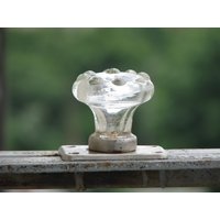 Vintage Nicht Benutzter Türgriff, Türknopf - Glas Und Metall. Möbelbedarf. Unikate, Transparentes Vintage Nicht Benutzter Türgriff, Türknopf - Glas Und Metall. Möbelbedarf. Unikate, Transparentes von OldBox