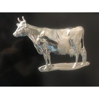 Metall Kuh Bauernhaus Dekor Zeichen Legt Flach 3D Rustikales Land von OldCrowShop