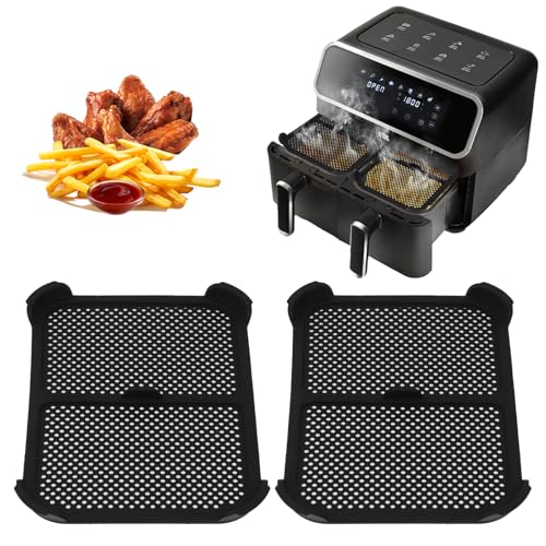 2 Stück Spritzschutz für Ninja AF300, Silikonspritzschutz 7,6L Heißluftfritteuse Spritzabdeckung Wiederverwendbar, Airfryer Fettspritzschutz Zubehör Schutz für Heizspirale und Ventilator von OldPAPA