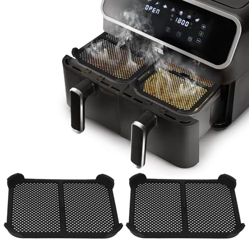 2 Stück Spritzschutz für Ninja AF400EU & AF451EU, Silikonspritzschutz Heißluftfritteuse Spritzabdeckung Wiederverwendbar, Airfryer Fettspritzschutz Zubehör Schutz für Heizspirale und Ventilator von OldPAPA