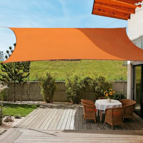 OldPAPA Sonnensegel, rechteckig, wasserabweisend, 95 % UV-Schutz, Sonnenschutz, Markise, Garten, Strand, Terrasse, Baldachin, Blau, 3 x 5 m von OldPAPA