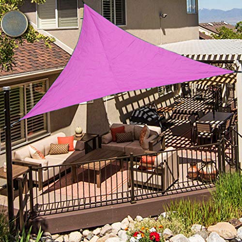 Sonnensegel Dreieck Sonnenschutz Block UV Wasserdicht Garten Balkon Schwimmbad Leichtgewicht, 3x3x3m, Rosa von OldPAPA