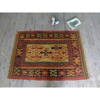 Vintage Türkisch Eroim Teppich 4 X 6 Ungefähr von OldRugBazaar