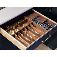 Küche Schublade Organizer | Besteck-, Utensilien - Und Messeraufbewahrung Handgefertigt in Arizona Aus Walnuss, Kirsche Ahorn von OldSaguaroWoodcraft