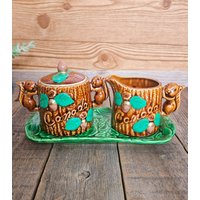 Eichhörnchen Baumstumpf Sahne & Zucker Set Japan Cottagecore Ec von OldSchoolOddButCool