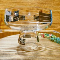 Vintage 70Er Jahre Retro Mcm Glas Reversible Servierplatte Ec von OldSchoolOddButCool