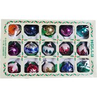 Vintage Merkurglas Baumschmuck-Set Mit 15 Stück von OldSchoolOddButCool