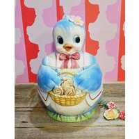 Vintage Bluebird-Keksdose Korb-Design, Hergestellt in Japan von OldSchoolOddButCool