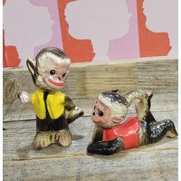 Vintage Unique Monkeys Salz Und Pfefferstreuer Japan von OldSchoolOddButCool