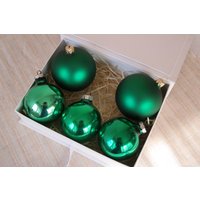 Grün Weihnachtsschmuck Set Ukraine-Shop Vintage Glaskugeln Antik Helle Und Glänzende Quecksilberglas Alte Kugeln Kranzset von OldTrunkFinds