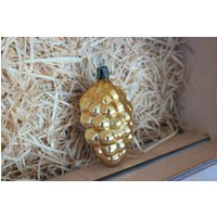 Weintraubenglas Weihnachtsverzierung Vintage Ukraine Geschäfte Rustikale Dekorationen Shabby Weihnachtsdekor Antike Glänzendes Quecksilberglas Gold von OldTrunkFinds