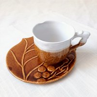 Espressotasse Und Untertasse/Keramik Handgemachte Kaffeetasse Vintage Trinkgeschirr von OldVintageBox