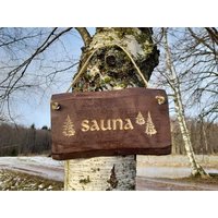 Sauna Holzschild von OldWillowFieldsFarm