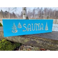 Sauna Holzschild von OldWillowFieldsFarm