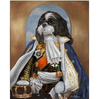 Lhasa Apso Kunstdrucke, Pepe, Hunde in Der Kleidung, Wandkunst von OldWorldPetPortraits