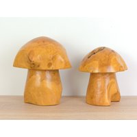 Set Aus Holzpilzen - Vintage von OldWorldThrifts