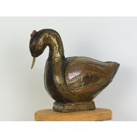 Vintage Ente Aus Holz - Mit Messing Und Kupfer Vintage Ente Aus Holz - Mit Messing Und Kupfer von OldWorldThrifts