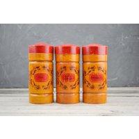 Retro Udssr Gewürzdosen Set Aus Holz 1970Er Jahre Küchen Dekor von OldWorldUA