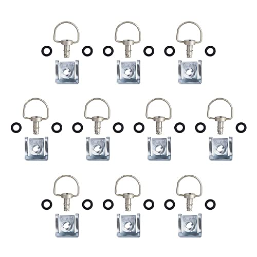 Oldbones Motorrad-Rennbefestigungen Schnellverschluss 17mm D-Ring 1/4 Umdrehung Verkleidungsbefestigung Clip Style Matt Sliver x10 Sets von Oldbones