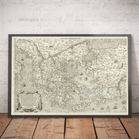 Alte Karte Des Antiken Griechenlands, 1558 Von Salamanca - Mazedonien, Balkan, Kreta, Türkei, Kleinasien Troja, Athen, Istanbul Gerahmtes von OldmapsShop