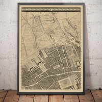 Alte Karte Von London John Rocque, 1746, C1 - Holborn, Russell & Bloomsbury Square, Lincoln's & Gray's Inn, Camden Gerahmtes, Ungerahmtes Geschenk von OldmapsShop