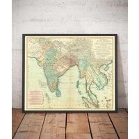 Alte Karte Von Ostindien, 1794 - Indien, Hindustan, China, Vietnam, Thailand, Siam, Burma, Malaysia, Pegu Geschenk Mit Oder Ohne Rahmen von OldmapsShop