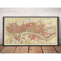 Seltene Alte Karte Von London Hogg, 1784 - Westminster, City Of London, Soho, Holborn, Covent Garden, Themse, Southwark Gerahmt, Ungerahmt von OldmapsShop