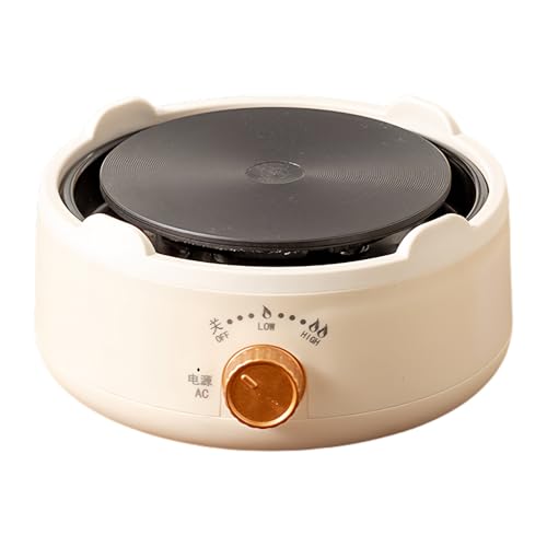 Kleine elektrische Kochplatte, Tragbare Kochplatte, Kaffeewärmer Mit Stufenlos Regelbarer Temperatur Für Camping Picknick Reisen Zuhause Und Feste von Oldmoom