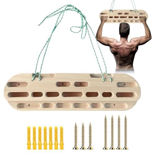 Oldmoom Fingerbrett Klettern - Hängebrett aus,Leichtes Kletterbrett, Glatte Klimmzugstange für Fingerkrafttraining, Indoor-Übungen, Klimmzuggriff Oldmoom Fingerbrett Klettern - Hängebrett aus,Leichtes Kletterbrett, Glatte Klimmzugstange für Fingerkrafttraining, Indoor-Übungen, Klimmzuggriff von Oldmoom