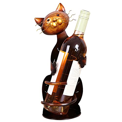 Oldmoom Katze Weinhalter,Arbeitsplatten-Katzen-Weinständer-Racks | Niedliche Katzenfigur Weinflaschenhalter für Display- und Aufbewahrungszubehör von Oldmoom