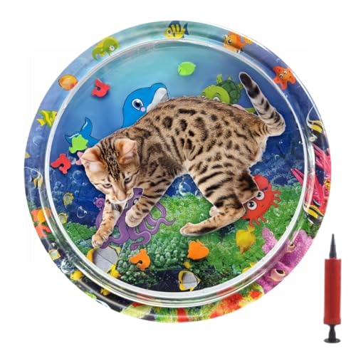 Oldmoom Katzen Wasserspielmatte | Haustier Wasserbett Katzen Spielmatte - Komfortable Kühlauflage Für Kleine Mittelgroße Und Große Tiere Bei von Oldmoom