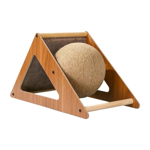 Oldmoom Kratzball Für Katzen | Spielzeug Für Kitten Bewegung | Holz Kratzball für Kleintiere Kitten | Indoor Langeweile Relief Geburtstag von Oldmoom